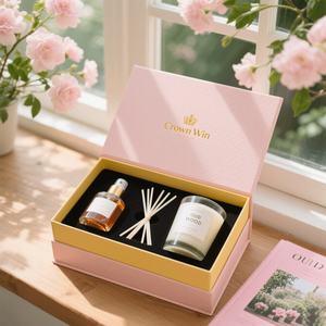 Customised Luxury Aromatherapy Scented Candle Box Rigid Cardboard