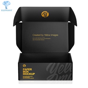 Custom Fancy Design Luxury Best Price Large Black Corrugated Cardboard Paper Package Packaging Shipping Mailer