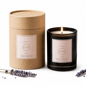 Natural Aromatherapy Candle Packaging Kraft Paper Tube Custom Print