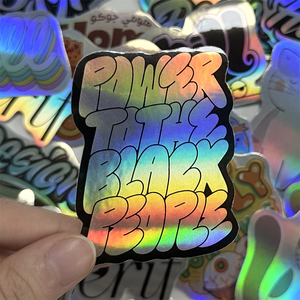 Custom Clear Logo Printing Hologram Vinyl Sticker