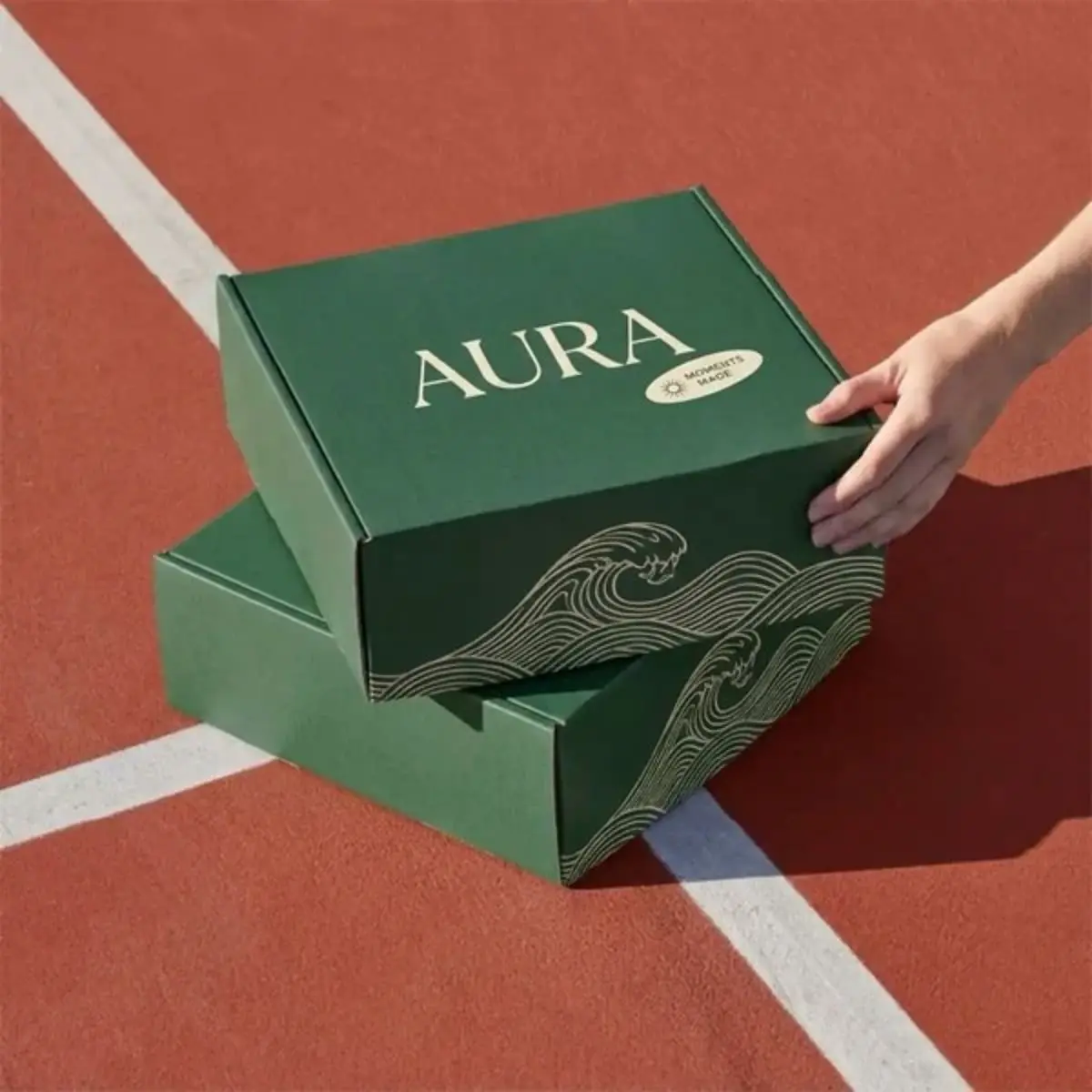 Rigid Kraft Gift Boxes with Wrapped Board