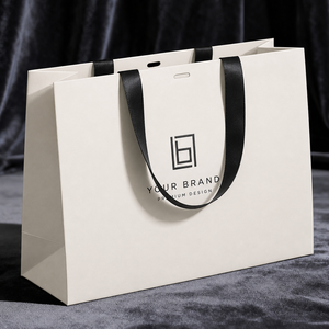 Allwin Packfactory Luxury White Cardstock Gift Bag With Ribbon Handle