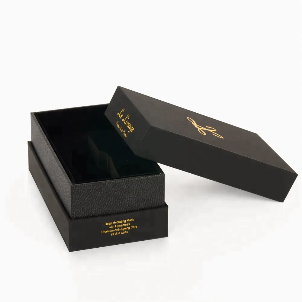 Luxury two-piece custom rigid candle box with foil stamped logo
